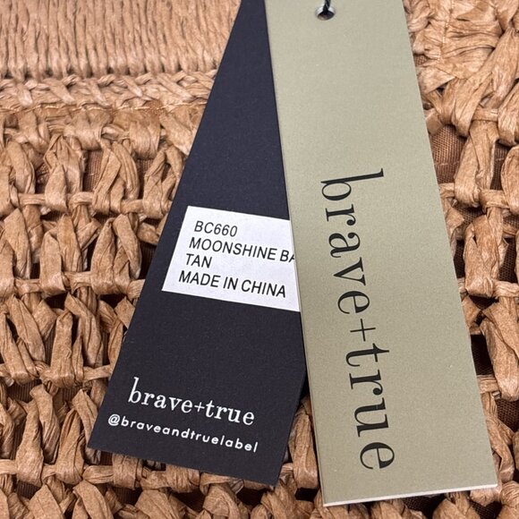 Brave+True Moonshine Bag Bohemian Summer Square Tote Brown NEW - Picture 4 of 7